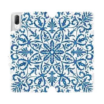 Flipové pouzdro na mobil Sony Xperia L3 - ME01P Modré květinové vzorce (5903226815630)