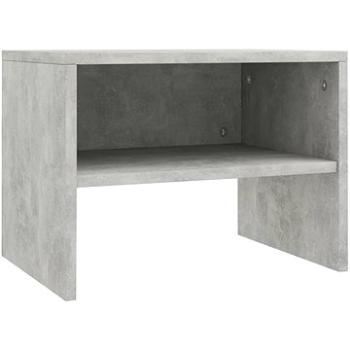 Noční stolek betonově šedý 40 × 30 × 30 cm dřevotříska (800071)