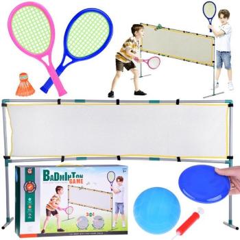 Sportovní set 3v1: volejbalová síť, badmintonová síť a létající disk