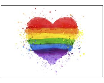 Plakát typ A4-A0 Rainbow heart