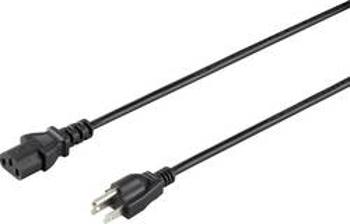 Síťový kabel s IEC zásuvkou Basetech BT-1886929, 2.00 m, černá