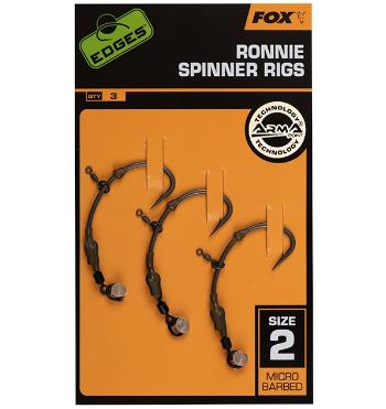 Fox montáž ronnie spinner rigs 3 ks - háček 2