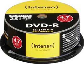 DVD-R 4.7 GB Intenso 4801154, s potiskem, 25 ks, vřeteno