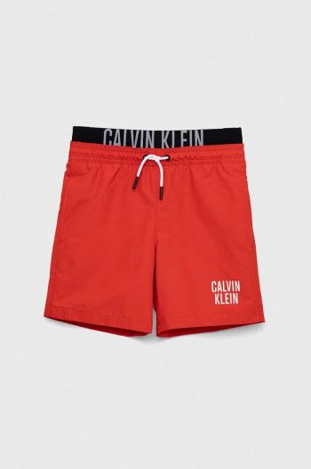 Dětské plavkové šortky Calvin Klein Jeans červená barva