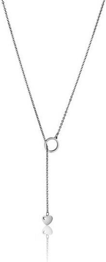 Emily Westwood Elegantní ocelový náhrdelník se srdíčkem WN1020S