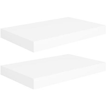 Shumee plovoucí nástěnné 2 ks bílé 40×23×3,8 cm MDF, 323806 (323806)