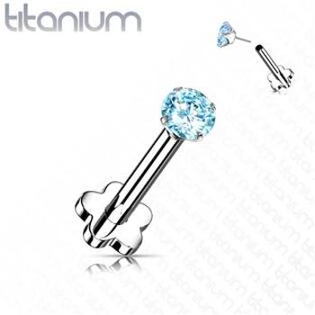 Šperky4U PUSH IN piercing do brady / ucha TITAN 1,2 x 8 mm - TIT1170-Q