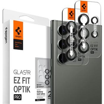 Spigen Glass EZ Fit Optik Pro 2 Pack Black Samsung Galaxy S23 Ultra (AGL05950)