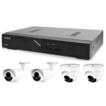 AVTECH kamerový set 1x NVR AVH1104, 2x 2MPX Motorzoom IP DGM2443SVSE, 2x 2MPX Motorzoom IP DGM2643SV (KSIP8)