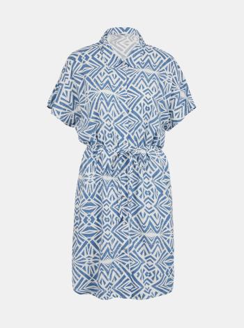 Bílo-modré vzorované košilové šaty ONLY Nova