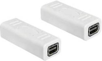 DisplayPort adaptér Delock 65450, [1x mini DisplaPort zásuvka - 1x mini DisplaPort zásuvka], bílá