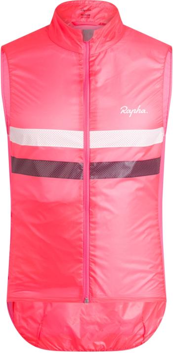 Rapha Brevet Gilet - high-vis pink/dark navy/white L