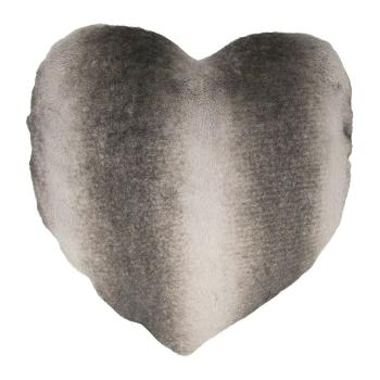 Semišový polštář Grizzly ve tvaru srdce - 45*45*15cm FXKHBBR