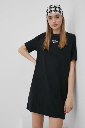 Šaty Reebok HA4326 černá barva, mini, jednoduchý