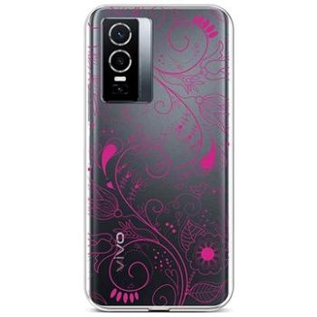 TopQ Kryt Vivo Y76 5G silikon Pink Ornament 72460 (Sun-72460)