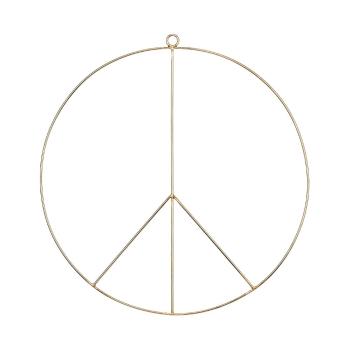 PEACE Dekorační kruh 38 cm - zlatá