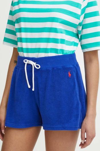 Kraťasy Polo Ralph Lauren dámské, hladké, high waist, 211936222