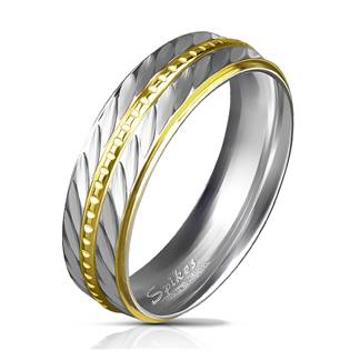Šperky4U OPR0030 Pánský snubní prsten šíře 6 mm - velikost 52 - OPR0030-6-52