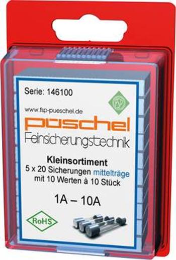 Trubičková pojistka Püschel SORTI02MB, SORTI02MB, (Ø x d) 5 mm x 20 mm 1 A, 1.25 A, 1.6 A, 2 A, 2.5 A, 3.15 A, 4 A, 5 A, 6.3 A, 10 A středně pomalá -m