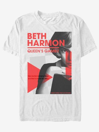 ZOOT.Fan Netflix Beth Harmon The Queen's Gambit Triko Bílá