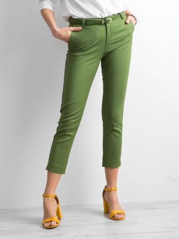 Zelené dámské kalhoty s páskem YP-SP-cbu0230.28P-green Velikost: S