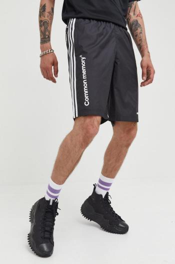 Plavkové šortky adidas Originals pánské, černá barva, s potiskem
