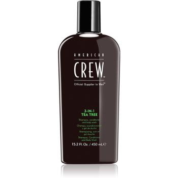 American Crew Hair & Body 3-IN-1 Tea Tree šampón, kondicionér a sprchový gel 3 v 1 pro muže 450 ml