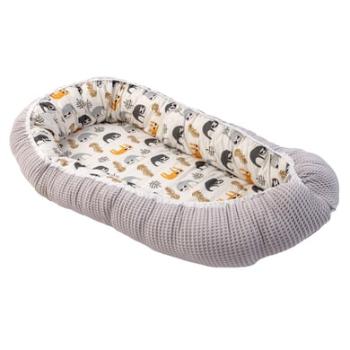 Ullenboom Cuddle Nest Waffle Pique Grey Sloth 55 x 95 cm