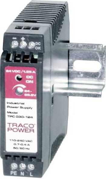 Zdroj na DIN lištu TracoPower TPC 030-124, 24 - 28,8 V/DC, 1,25 A