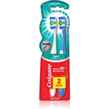 Colgate 360° Whole Mouth Clean zubní kartáčky medium 2 ks