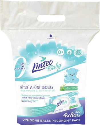 Linteo Baby Vlhčené ubrousky s Aloe vera 4 x 80 ks