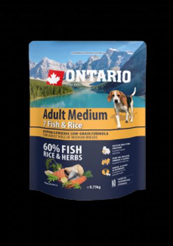 Ontario Adult Medium Fish & Rice 0,75 kg