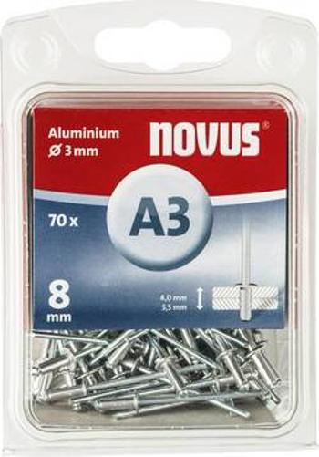 Novus Slepé nýty a 3 x 8 mm, hliník 70 KS 8 mm 70 ks