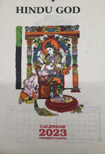 nepálský kalendář 2023 - Hindu God