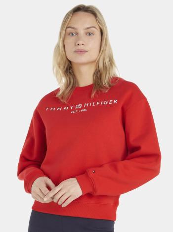 Tommy Hilfiger dámská červená mikina  - XL (SNE)