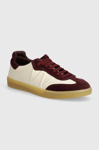 Kožené sneakers boty Weekend Max Mara PACOBICOLOR vínová barva, 2425766054600