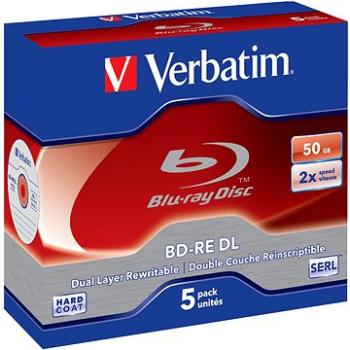 VERBATIM BD-RE DL 50GB, 2x, jewel case 5 ks (43760)