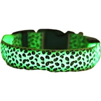 Surtep LED Obojek pro psa vzor Leopard /Zelená (SRPobjpp3nad)