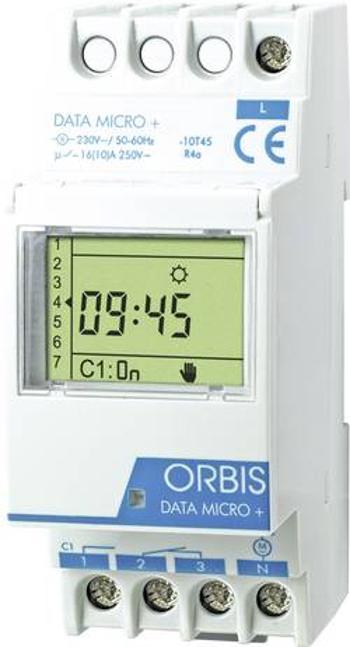 Časovač na DIN lištu ORBIS Zeitschalttechnik DATA MICRO + 230V, 250 V/AC