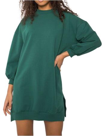 Zelené basic mikinové šaty maretta vel. L/XL