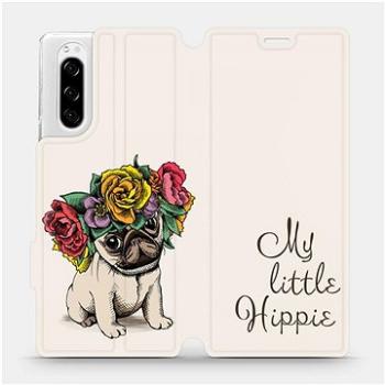 Flipové pouzdro na mobil Sony Xperia 5 - M039P Mopsík My Little Hippie (5903516057375)