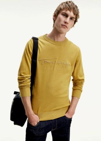 Tommy Hilfiger pánský žlutý svetr - XL (ZP3)