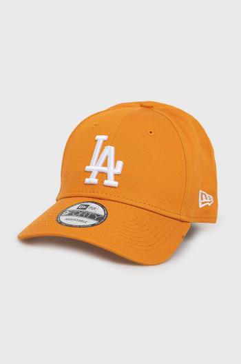 Bavlněná baseballová čepice New Era oranžová barva, s aplikací