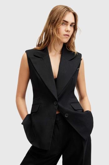 Bavlněná vesta AllSaints HALLY BLAZER černá barva, W009QA