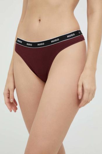 Tanga HUGO 3-pack červená barva