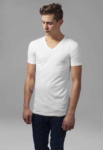 Urban Classics Basic V-Neck Tee white - M