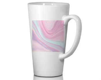 Hrnek Latte Grande 450 ml Růžový abstraktní vzor