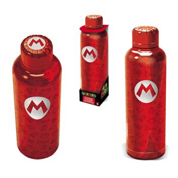 ABY style Kovová láhev na nápoj - Super Mario červená