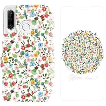 Flipové pouzdro na mobil Huawei P30 Lite - M121S With love kvítky (5903226896929)