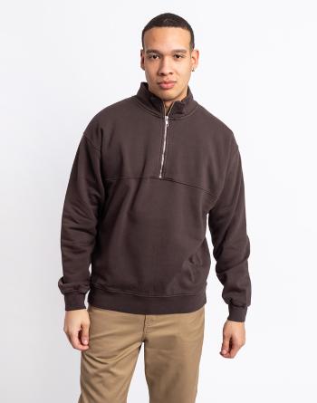 Colorful Standard Organic Quarter Zip Coffee Brown L